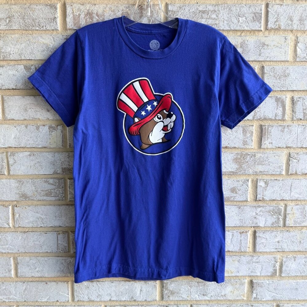 Buc-ee's Short Sleeve Crew Neck 4th of July Freedom Ringing T-Shirt  Size S.